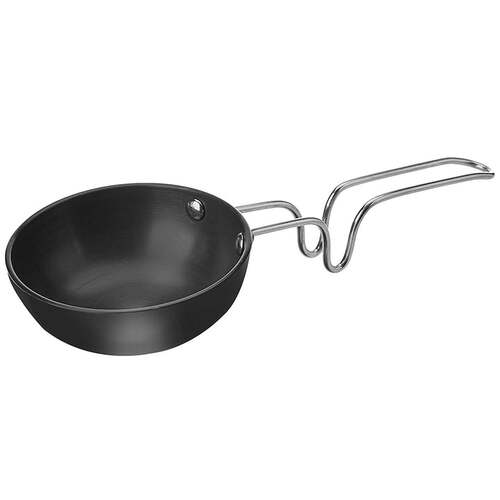 Konquer TimeS Hard Anodized Aluminium Small Tadka Pan (100mm, Black)