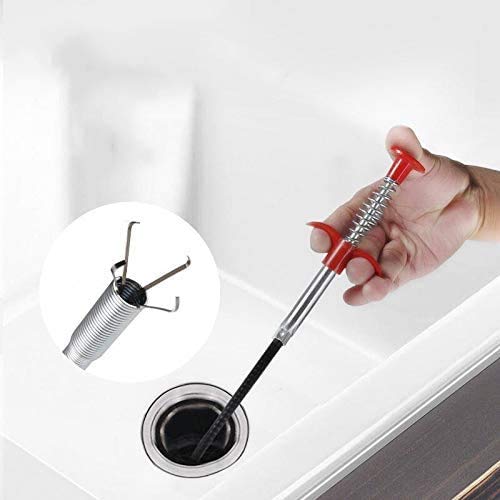 Konquer TimeS Stainless Steel Sewer Dredging Tools Auger Drain Sewer Snake Blocked Hair Drain Pipe Cleaner Clog Remover Cleaning Tool |5ft (160 Cm)|