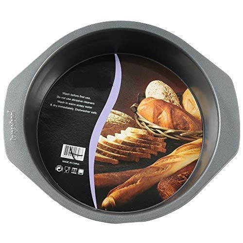 Konquer TimeS Round Cake Mould Non Stick Carbon Steel Cake Tin, Heavy-Duty Non-Stick Cake Pan