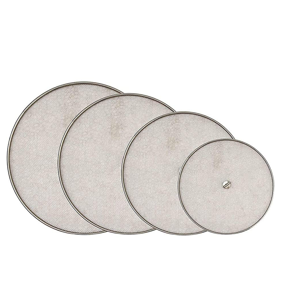 Konquer TimeS Stainless Steel Net Cover/Lid For Milk, Curry | Set Of 4 Pieces | 304 Food Grade Heavy Net Cover |