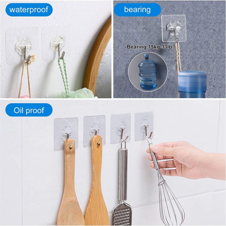 White Plastic Self Adhesive Wall Hook, Number Of Hooks: 10 at Rs