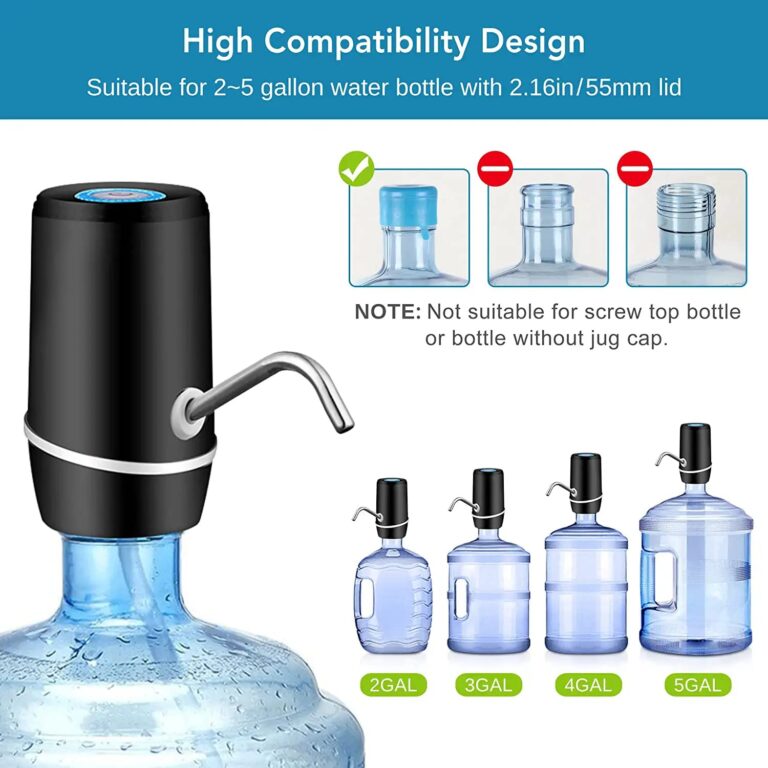 KTS Automatic Wireless Water Can Dispenser Pump, with Rechargeable Battery, Portable Electric Drinking Water Jug Pump